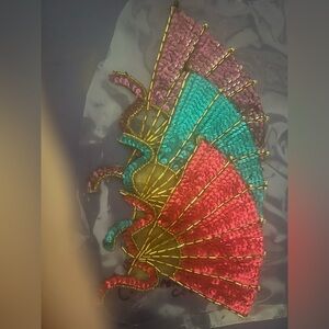 Colorful Sequin 3 fan sequin appliqué